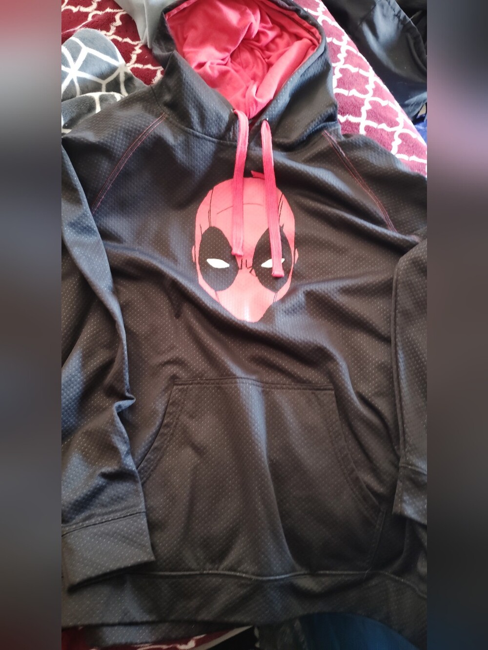 Black and Red Marvel Hoodie